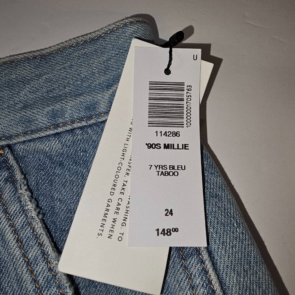 NWT Aritzia DENIM FORUM The 90s Millie Hi-Rise Cargo Jeans Size 24w - Picture 5 of 12